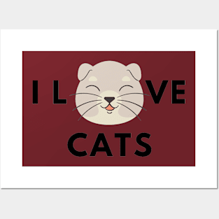 I love cats. Posters and Art